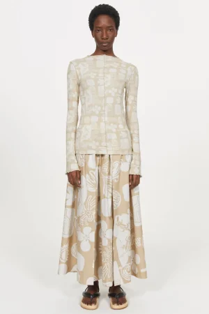 Women Rodebjer Columbina Sketchbook Jersey Top