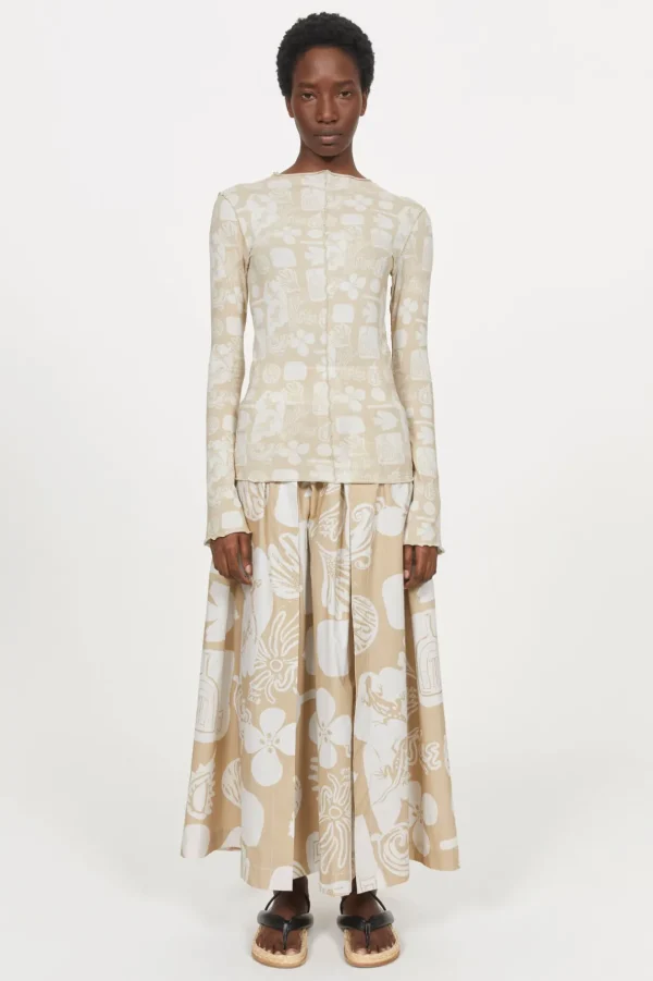 Women Rodebjer Columbina Sketchbook Jersey Top