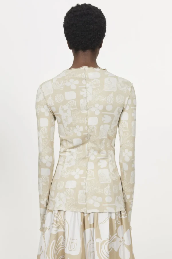 Women Rodebjer Columbina Sketchbook Jersey Top