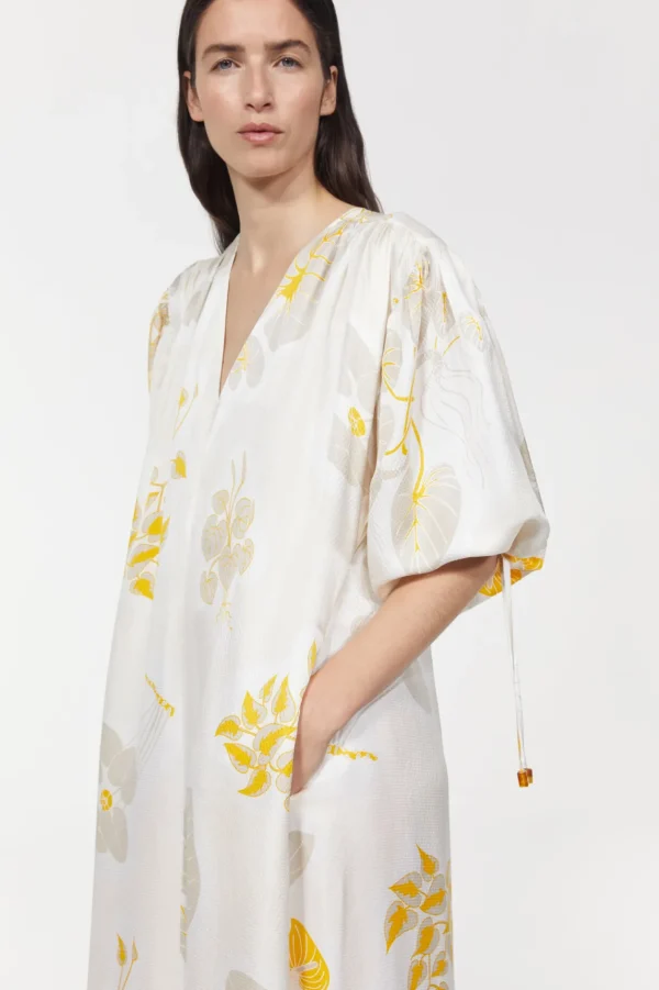 dakota_leaf_hammered_dres_2-1.webp Women Rodebjer Dakota Leaf Hammered Dress