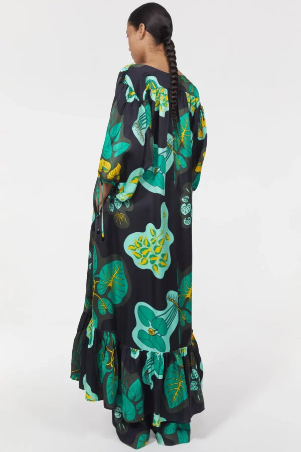 dakota_leaf_hammered_dres_2.webp Women Rodebjer Dakota Leaf Hammered Dress