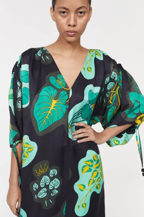 dakota_leaf_hammered_dres_3-3.webp Women Rodebjer Dakota Leaf Hammered Dress