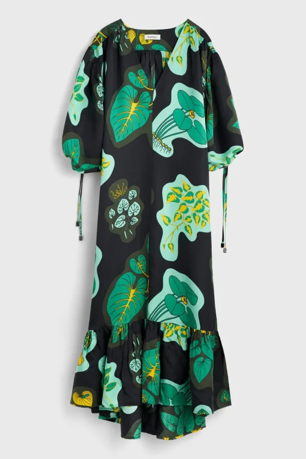 dakota_leaf_hammered_dres_4-3.webp Women Rodebjer Dakota Leaf Hammered Dress