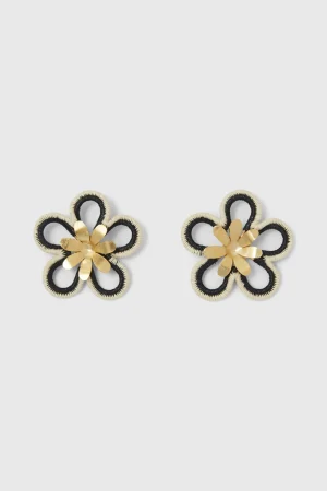 Women Rodebjer Palm Flower Earring