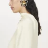 Women Rodebjer Palm Flower Earring