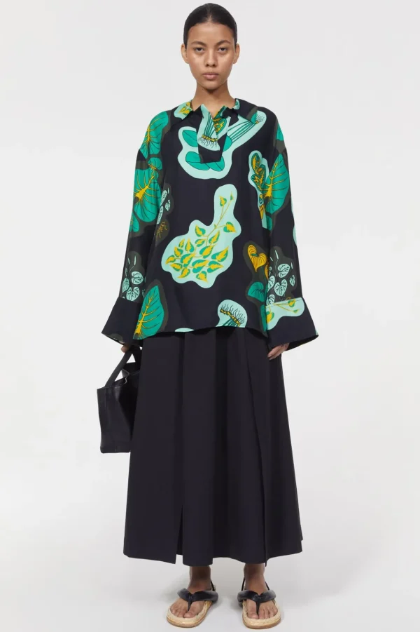 sunshine_leaf_shirt_rodeb_0-4.webp Women Rodebjer Sunshine Leaf Shirt